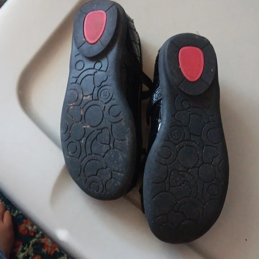 Stride Rite Black Quilted Mary Jane Dress Shoes with Bow
